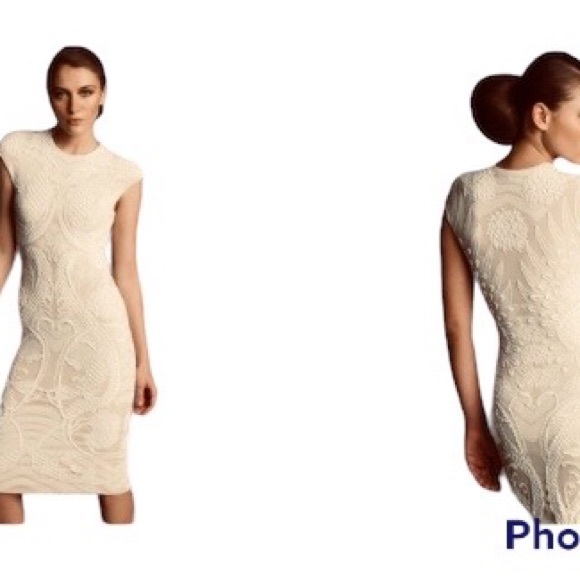 Alexander McQueen -  3D KOI JACQUARD KNIT DRESS - IVORY - S - Picture 2 of 14